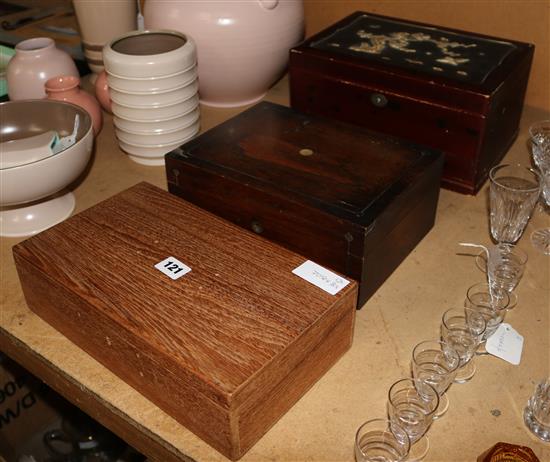 Lacquer box and 2 others